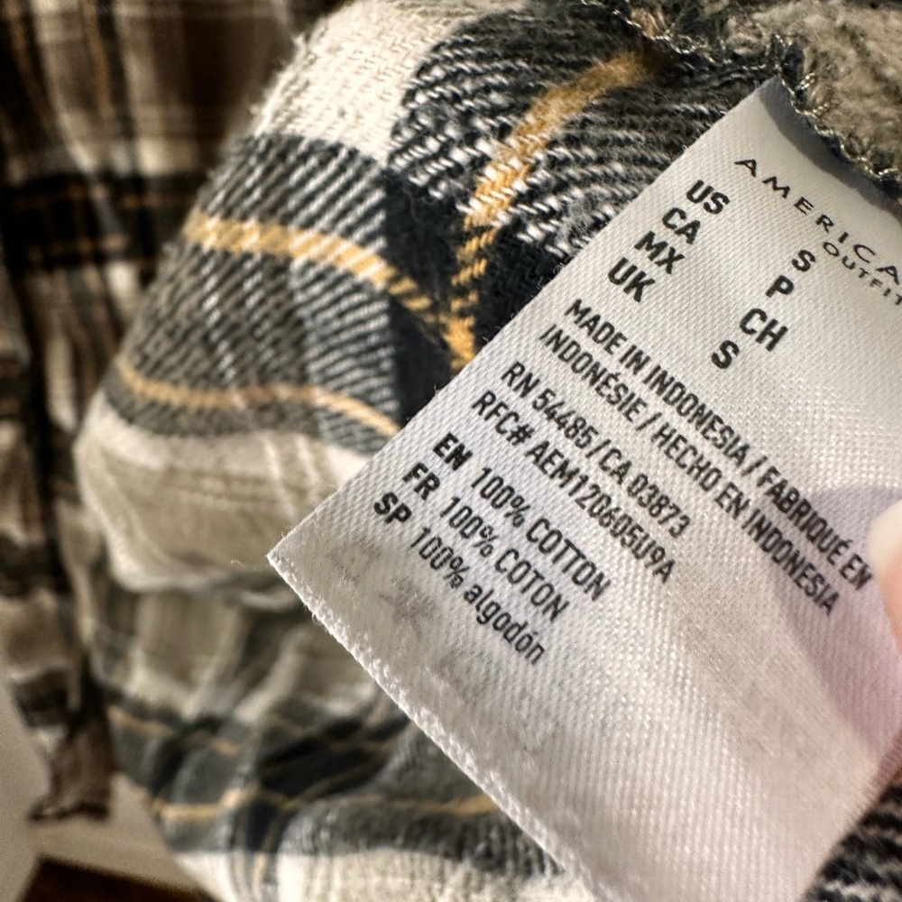 American eagle size small flannel button down shi… - image 3